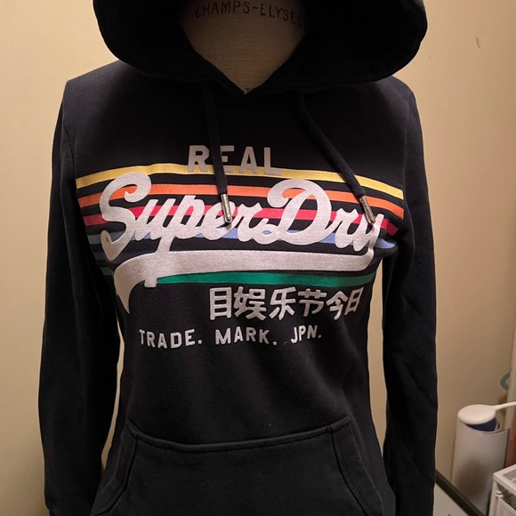 Superdry hoodie fitted style in black. Excellent condition. - Picture 5 of 11